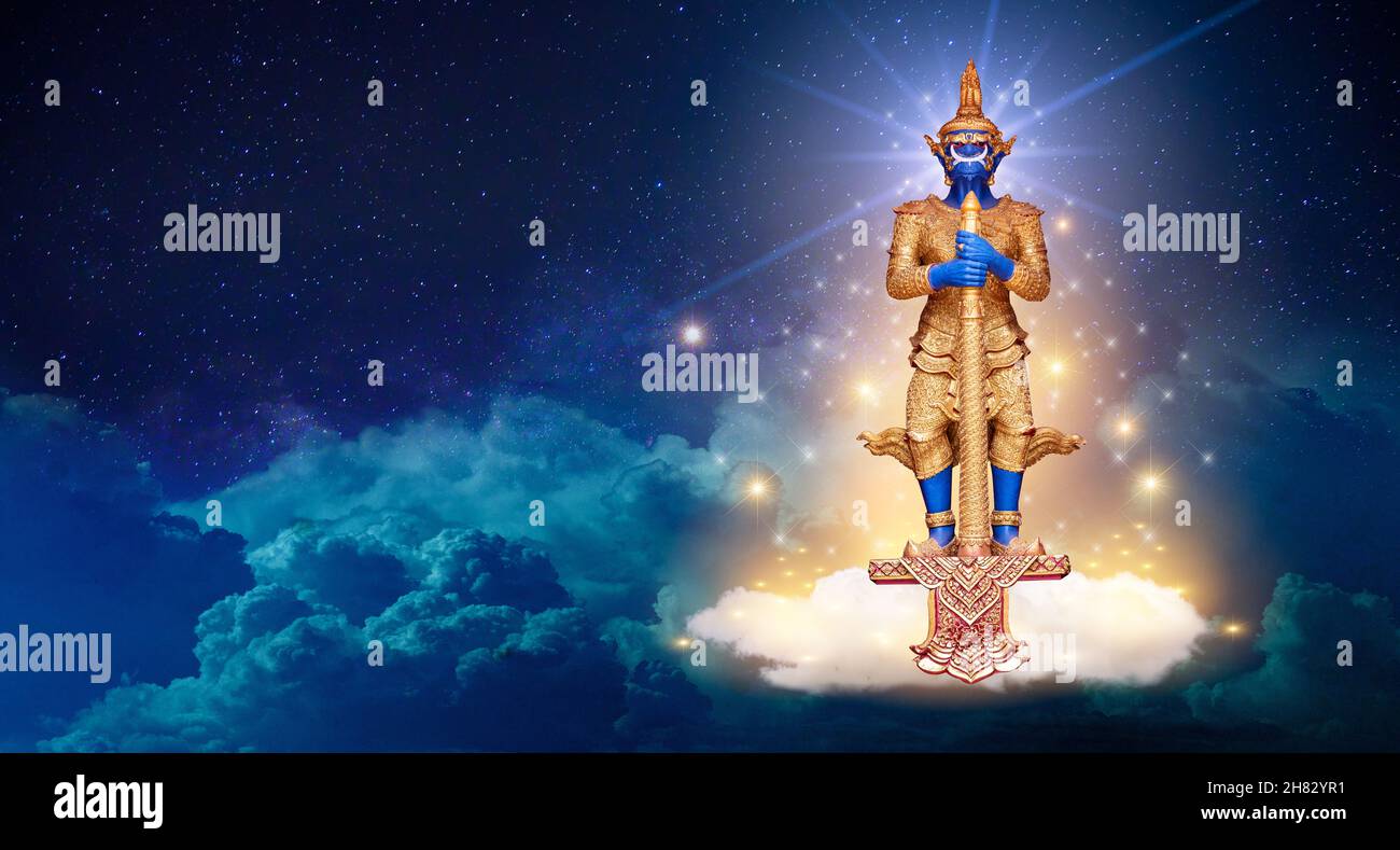 God Thao Wessuwan magical Stock Photo