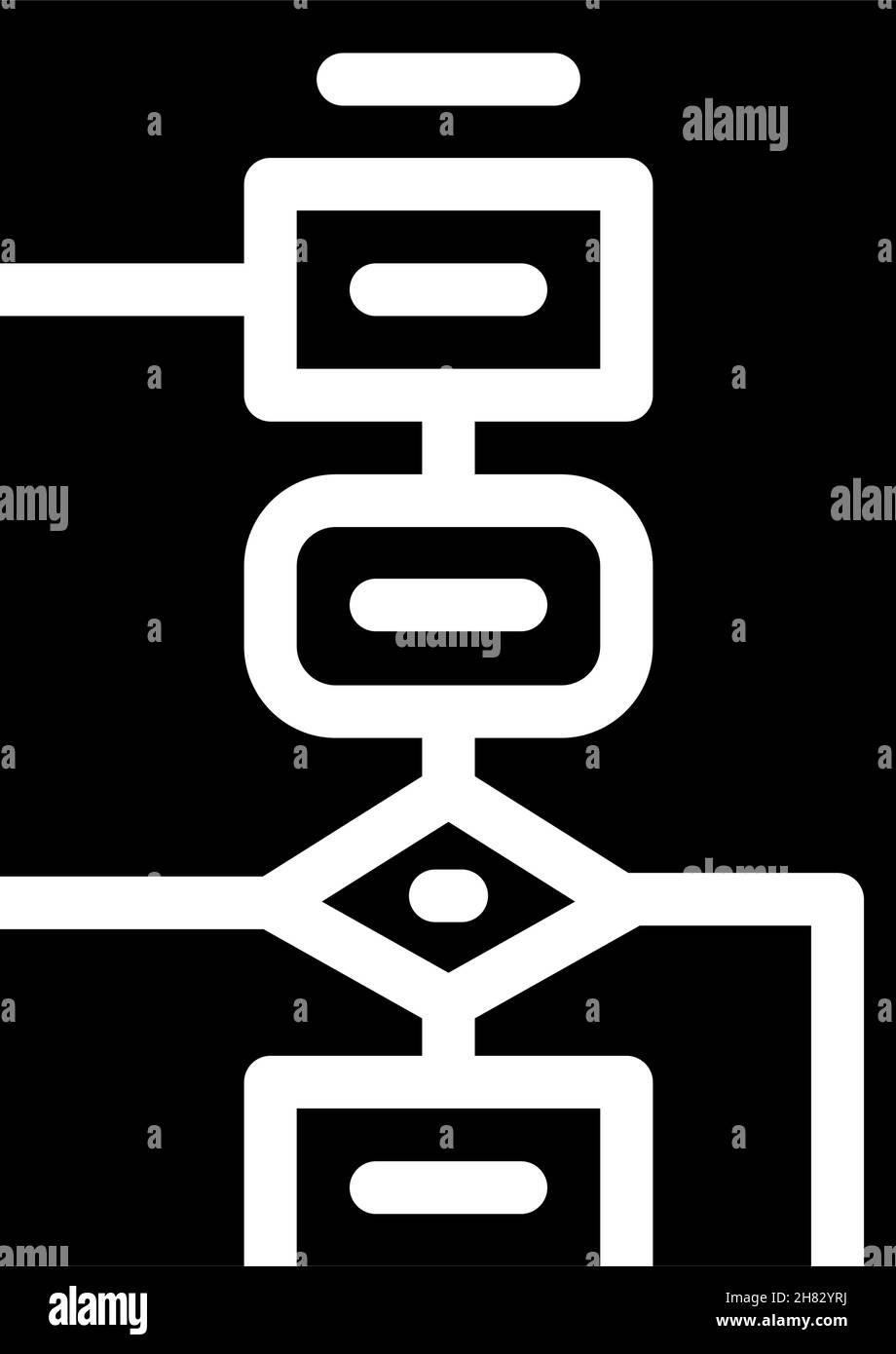 algorithm software data science glyph icon vector illustration Stock ...