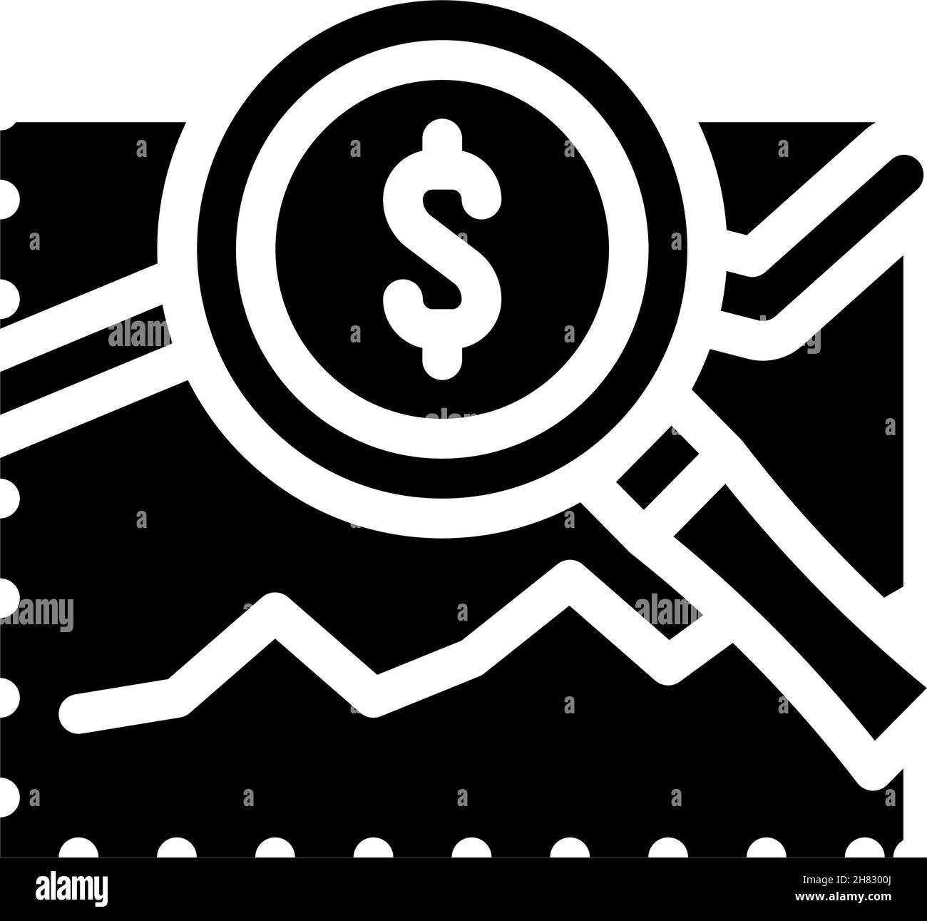 analytics business chart glyph icon vector illustration Stock Vector ...