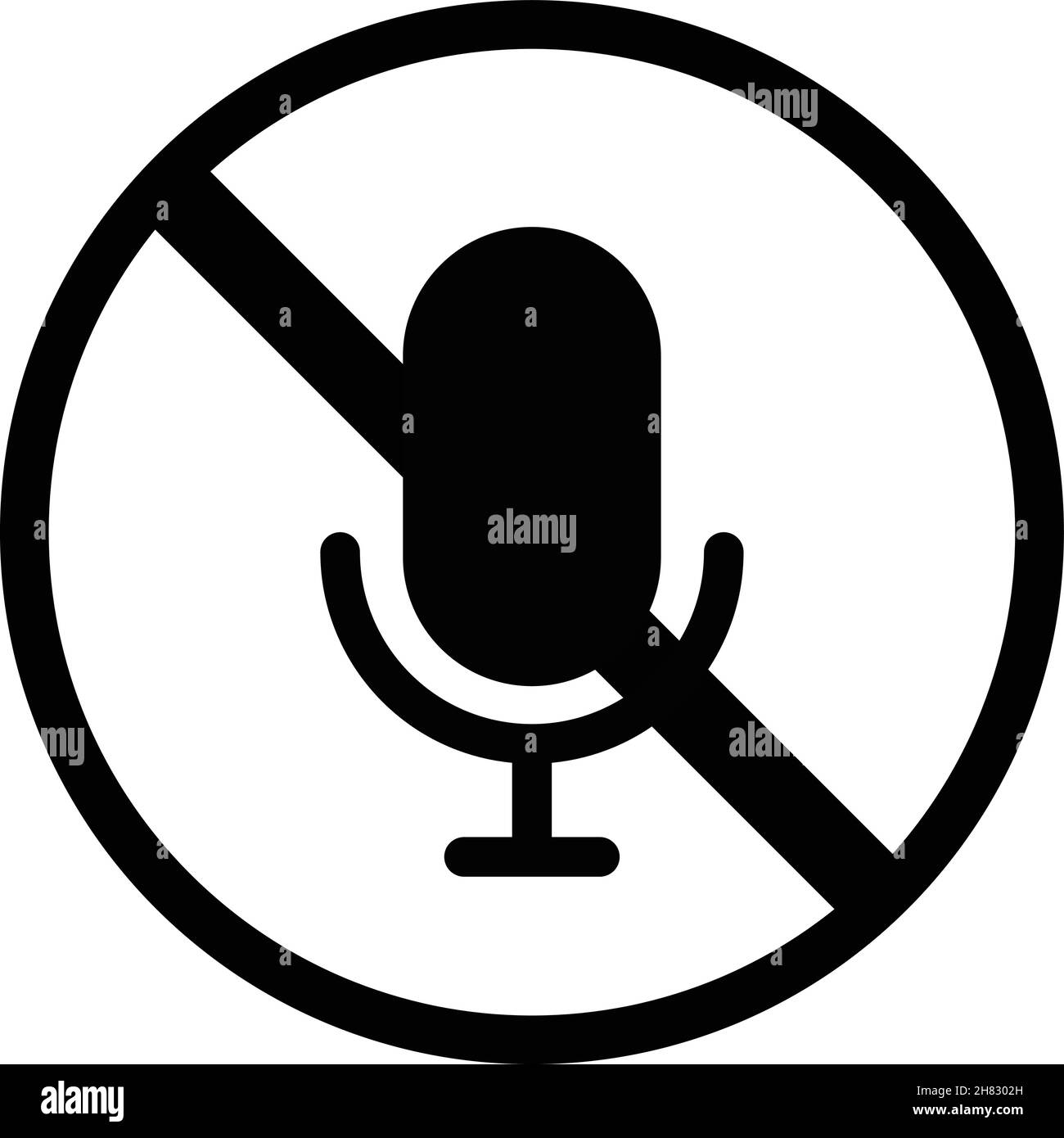A microphone icon used in video conferencing. Stock Vector