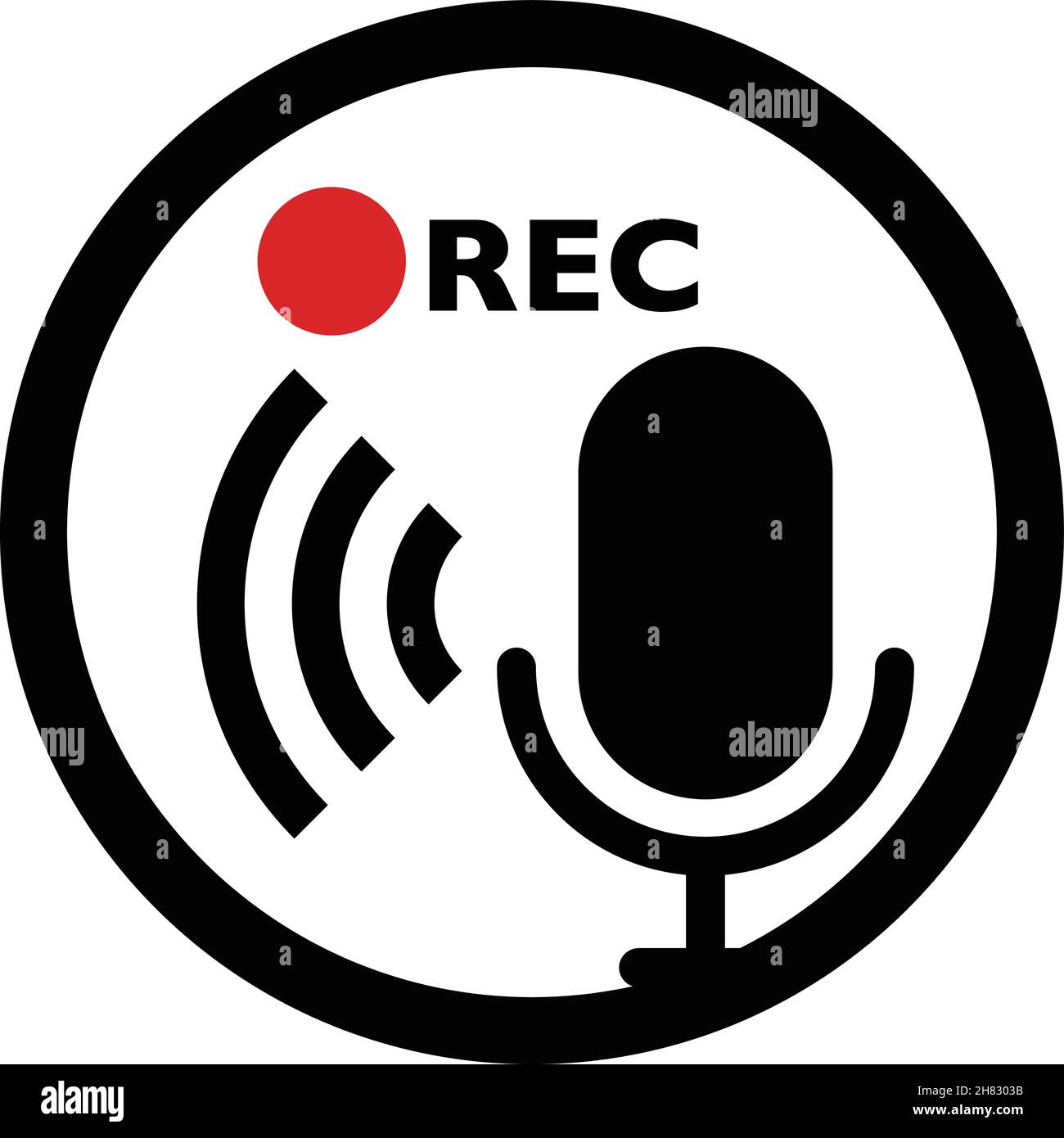 It allows for any expression of recording. Stock Vector
