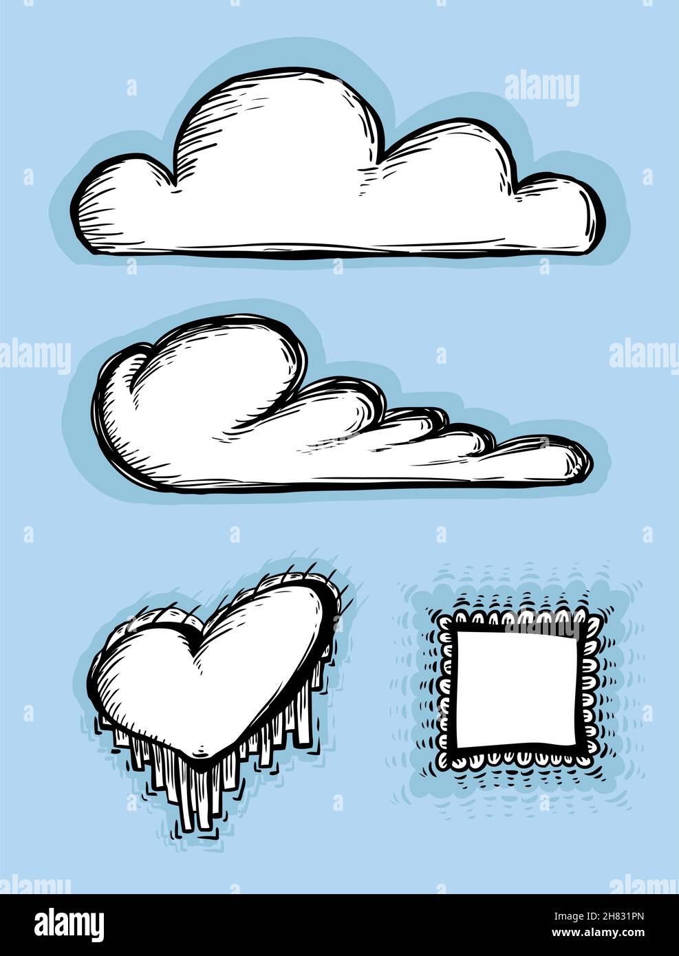 Hand drawn frames, vector illustration Stock Vector Image & Art - Alamy