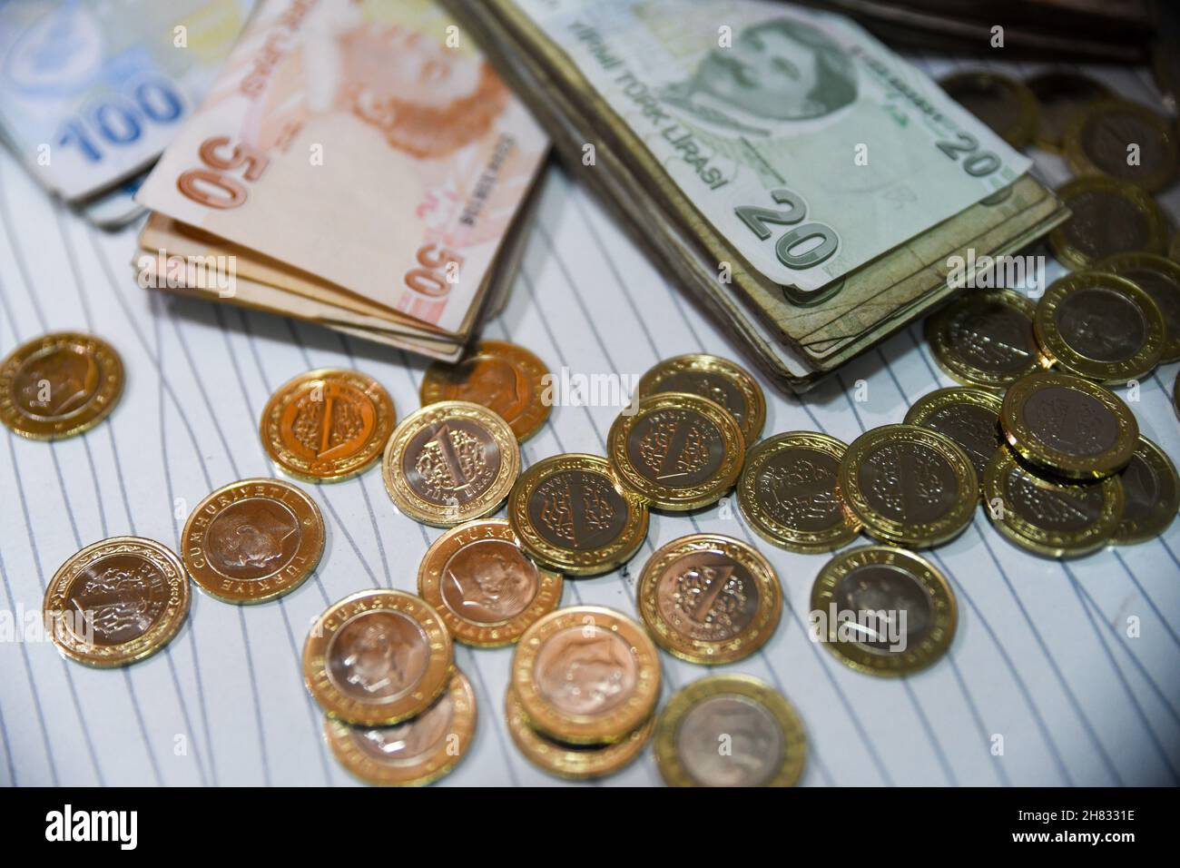 Jindires, Aleppo, November 25, 2021, the depreciation of the Turkish