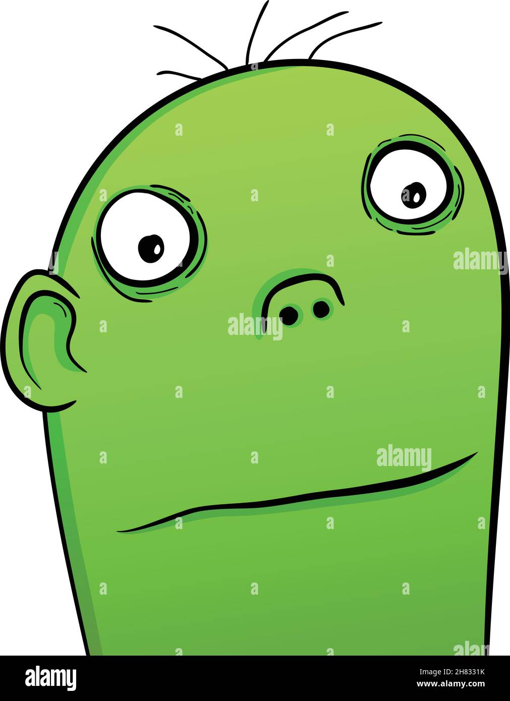 Green monster head, natural theme Stock Vector Image & Art - Alamy