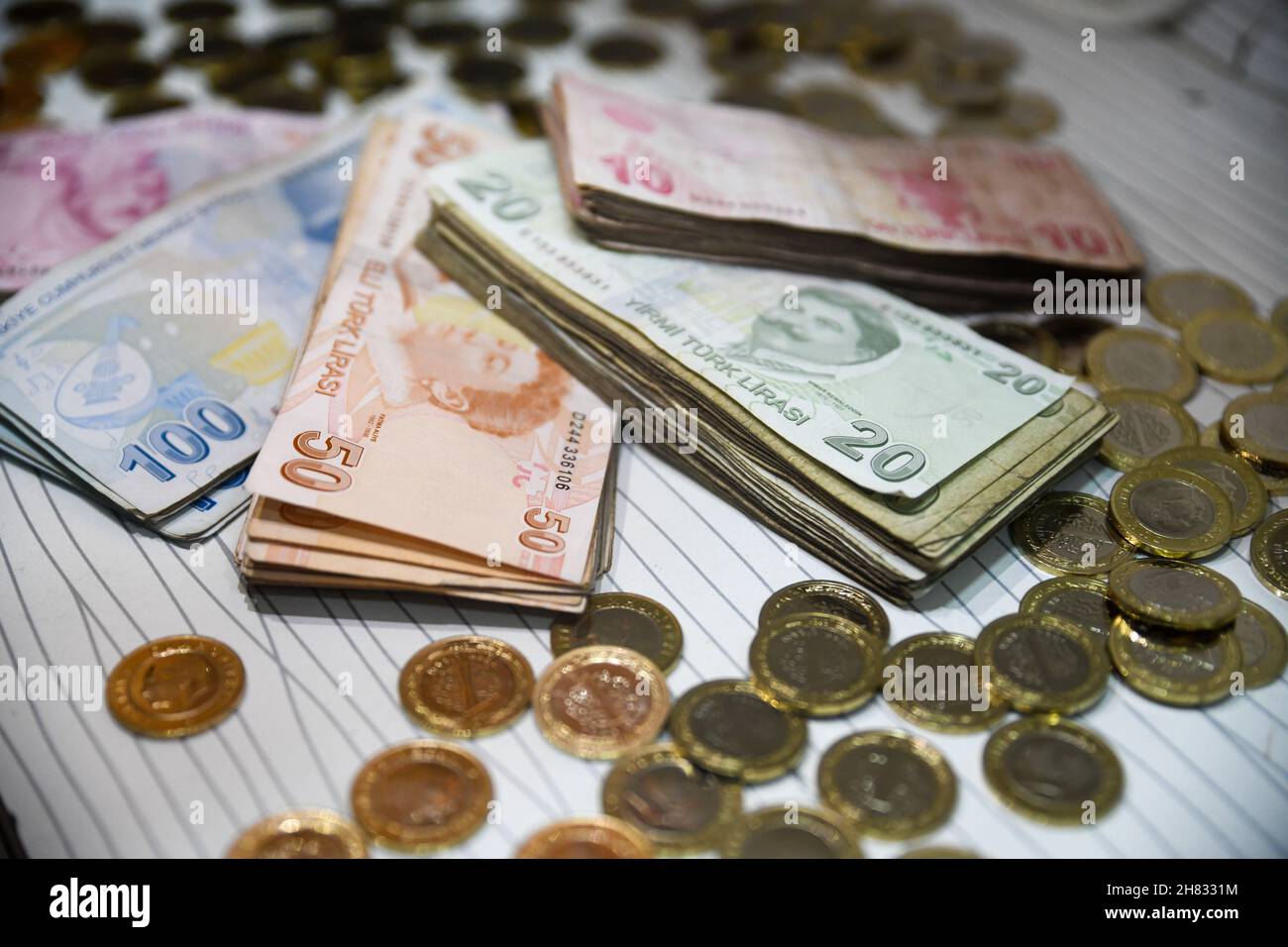 Jindires, Aleppo, November 25, 2021, the depreciation of the Turkish