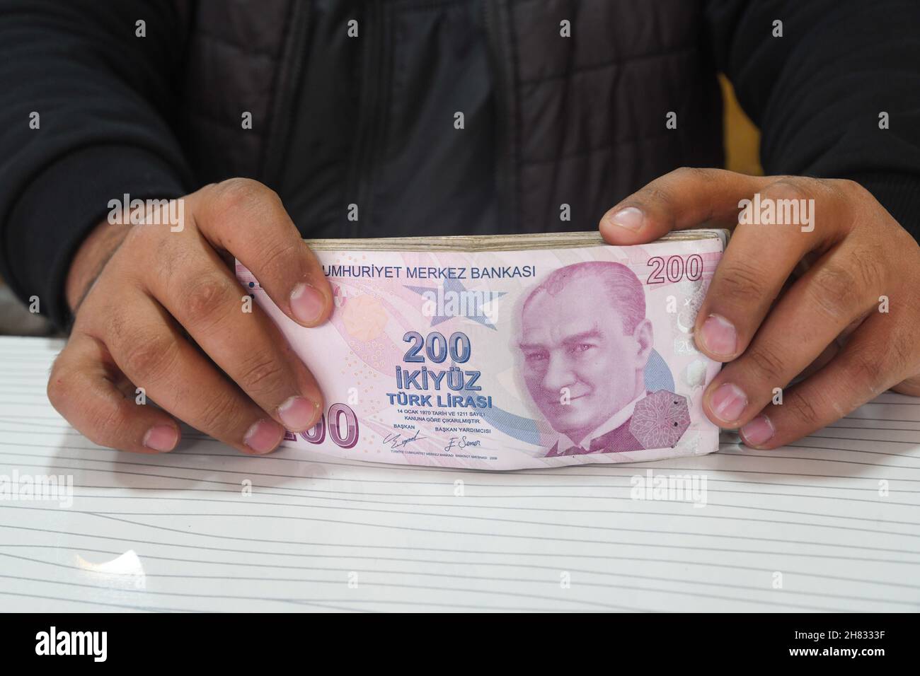 Jindires, Aleppo, November 25, 2021, the depreciation of the Turkish