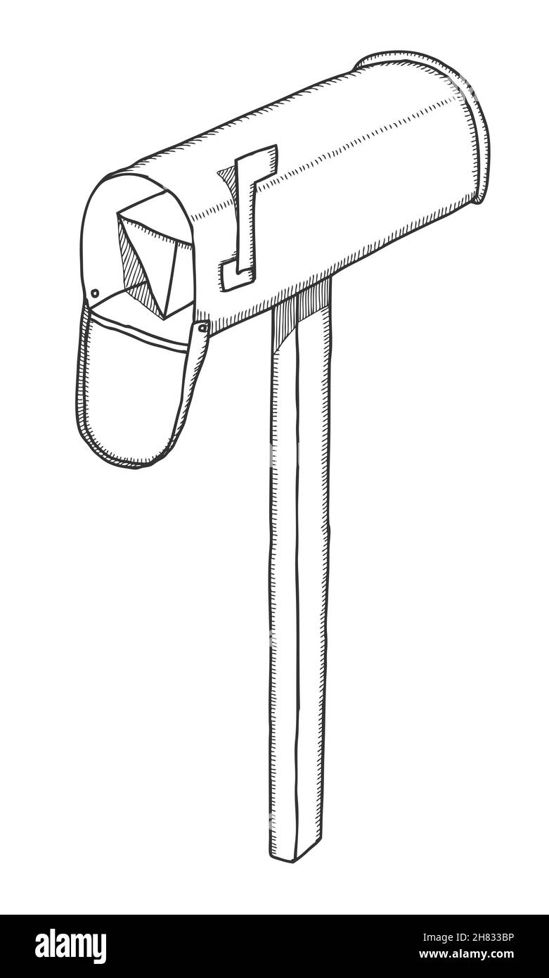 Hand drawn letterbox, vector illustration Stock Vector Image & Art Alamy