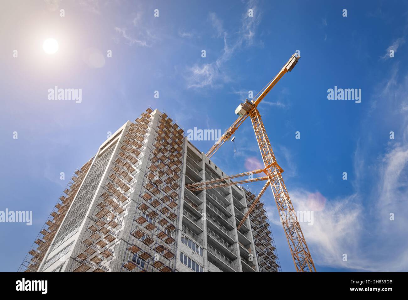 Construction site of modern building Stock Photo