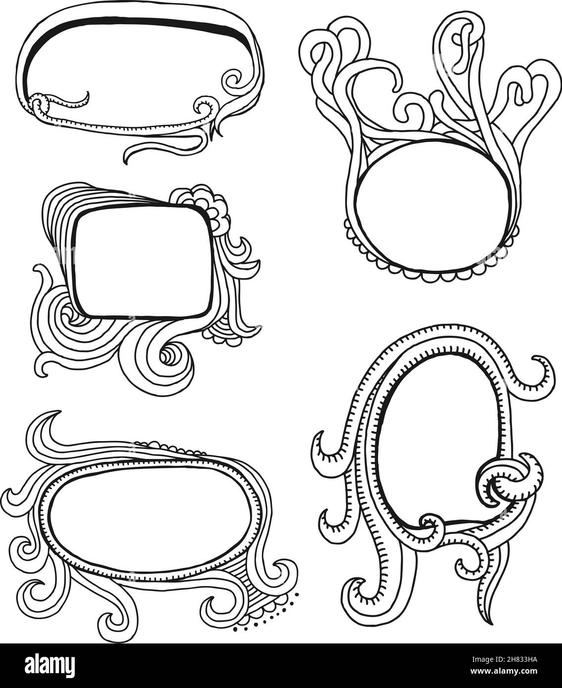 Hand drawn frames, vector illustration Stock Vector Image & Art - Alamy