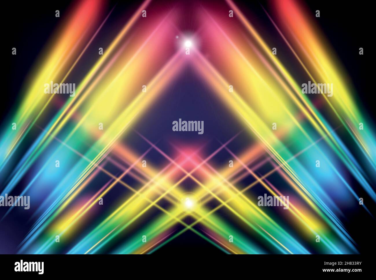 A transparent light leak camera rainbow streak effect. An optical lens