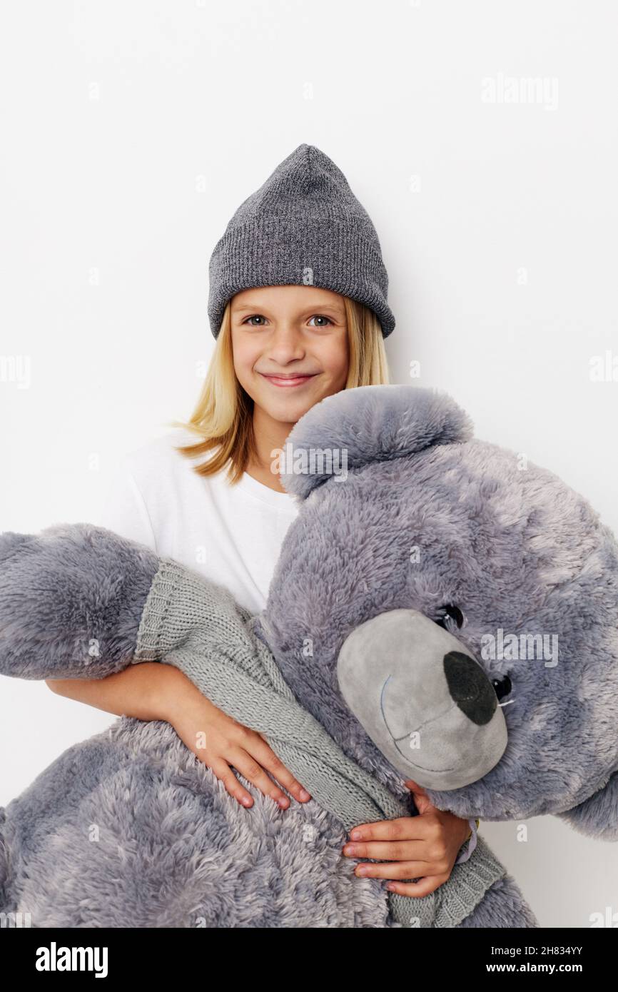 Image beautiful girl teddy bear hi-res stock photography and images - Alamy