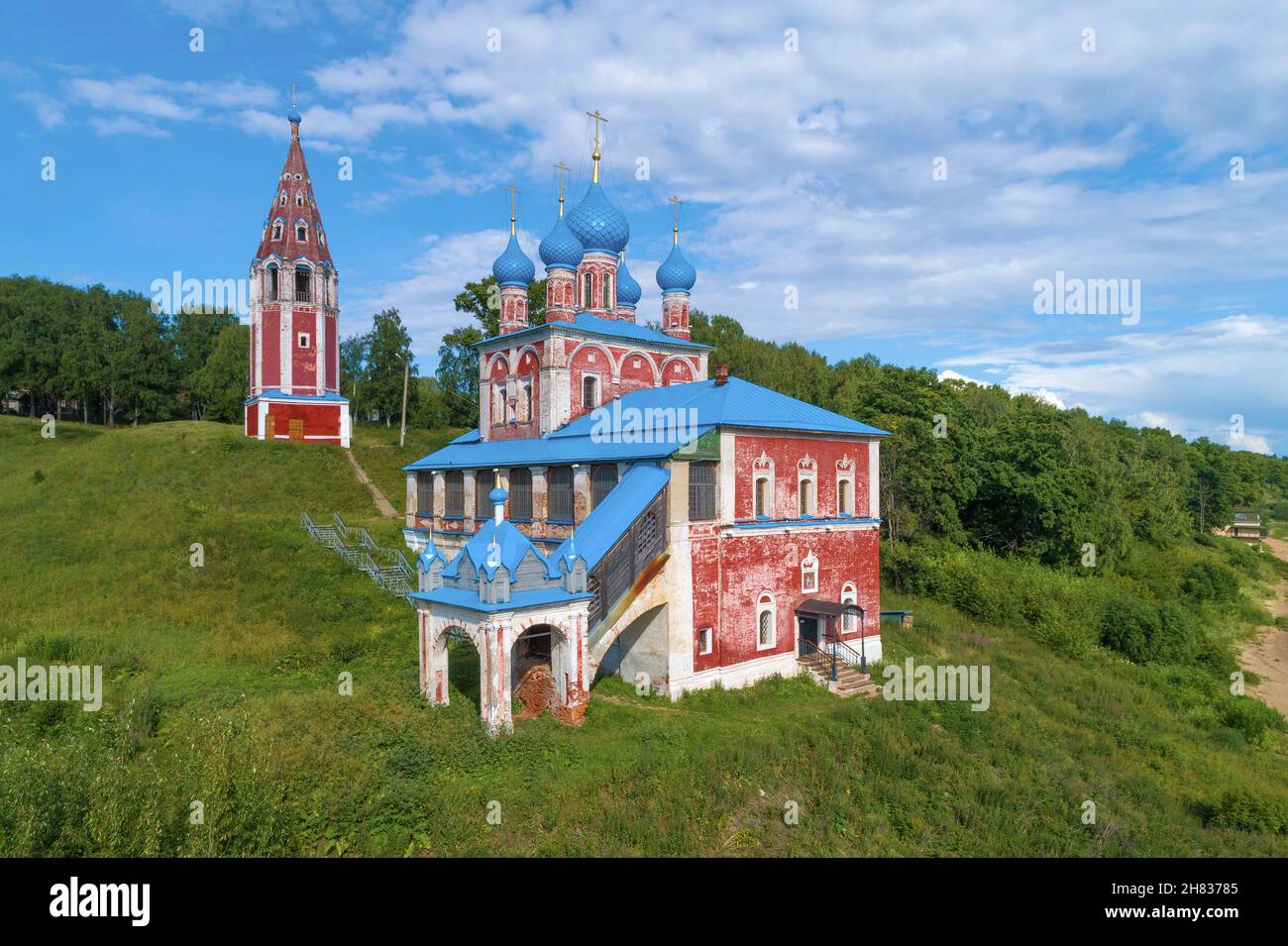 The old church of the Kazan Icon of the Mother of God on a sunny July ...