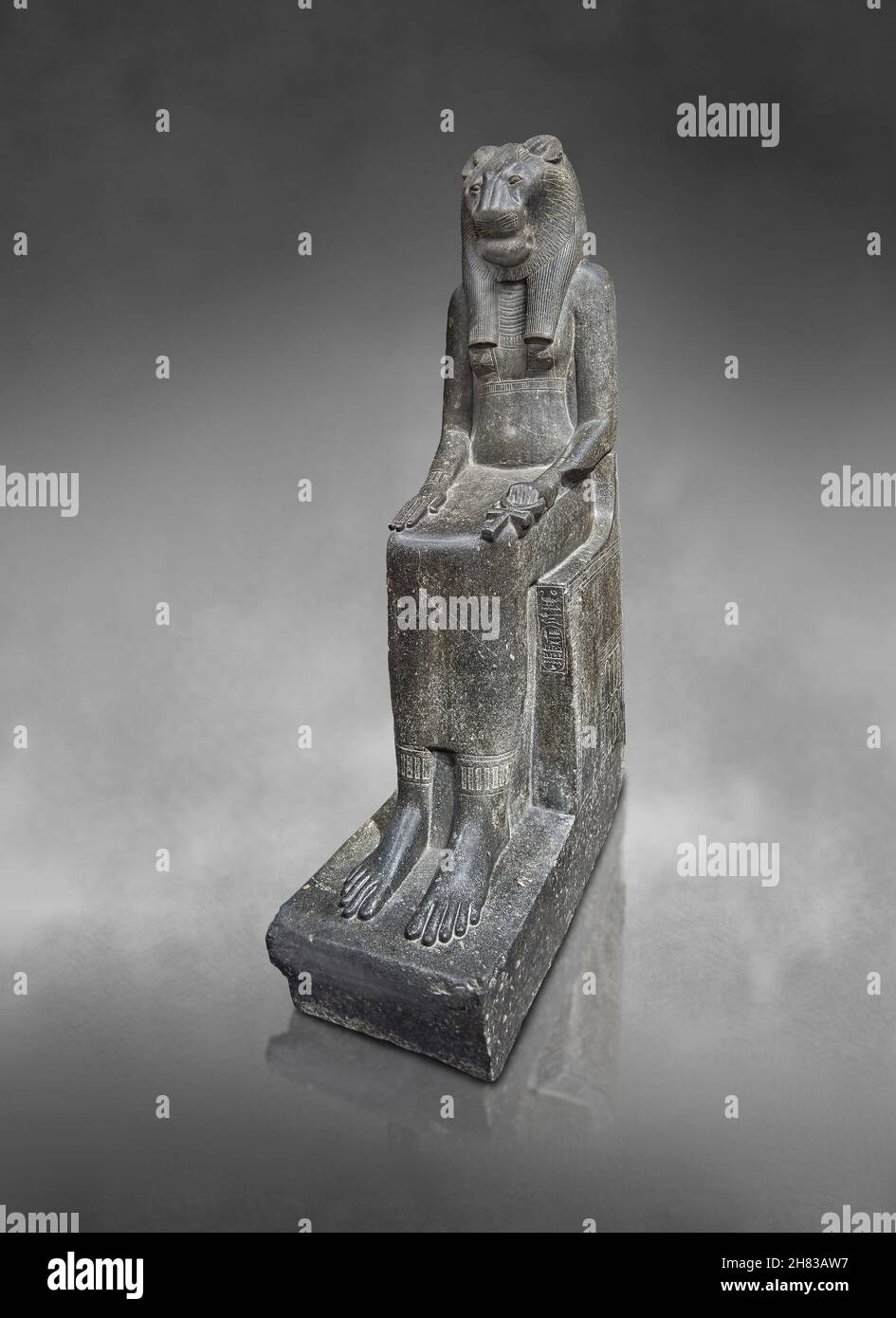 Ancient Egyptian seated statue of the goddess Sakhmet, 1410- 1372 BC ...