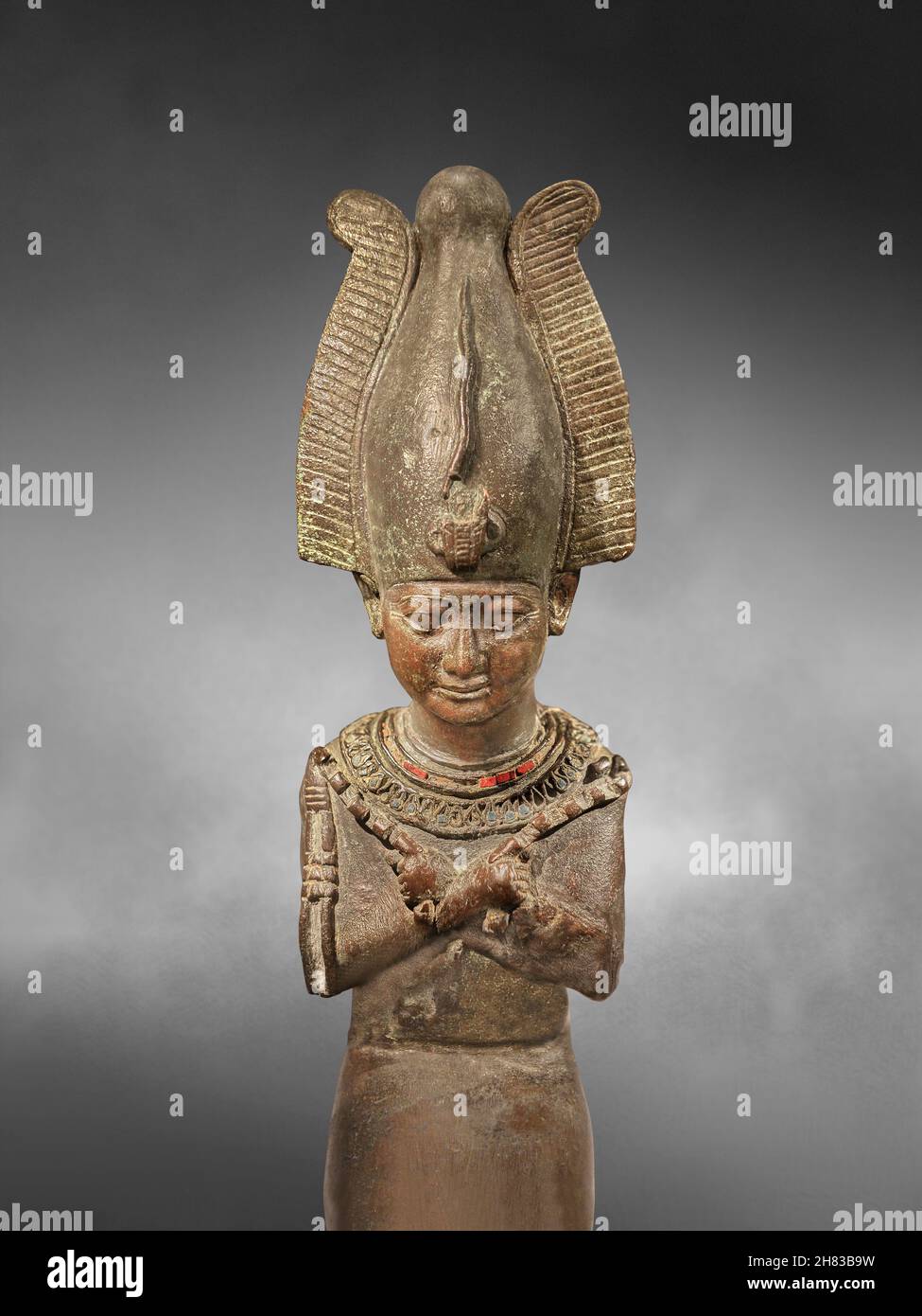 Ancient Egyptian statue of Osiris, 6-7th cent BC. Bronze ...