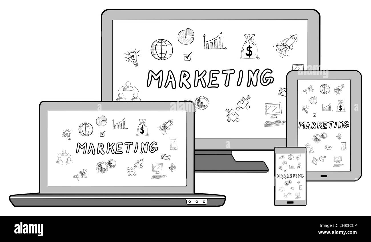 Content marketing strategy Black and White Stock Photos & Images - Alamy