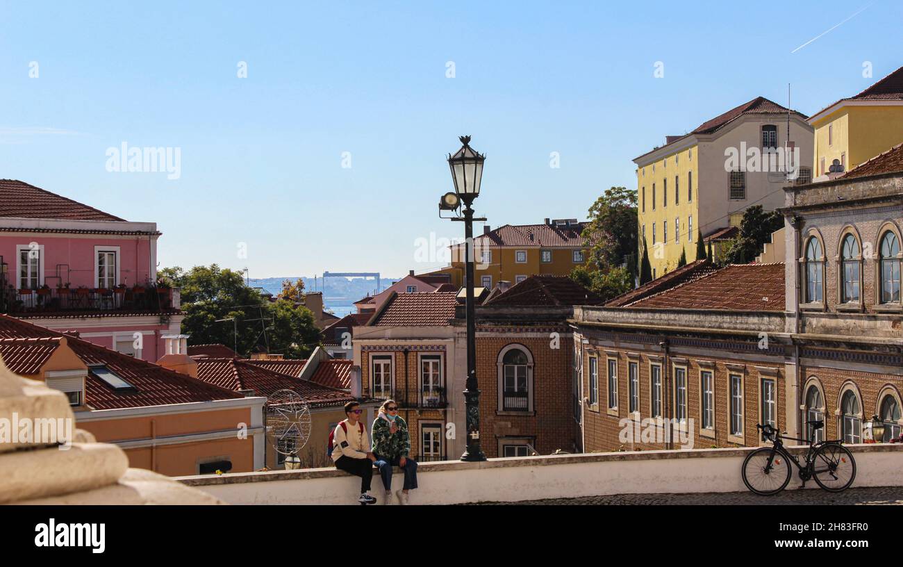 Street vibes in Lisbon downtown Stock Photo