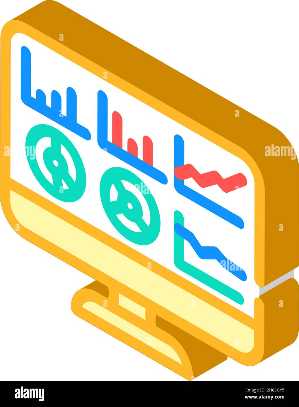 trade market infographic research isometric icon vector illustration ...