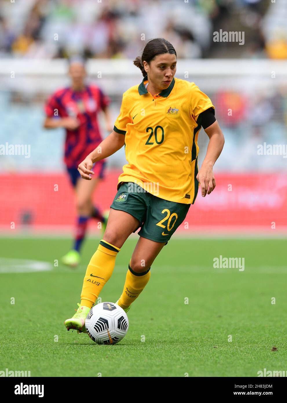 Sydney Olympic Park, Australia. 27th Nov, 2021. Samantha Kerr of Australia women