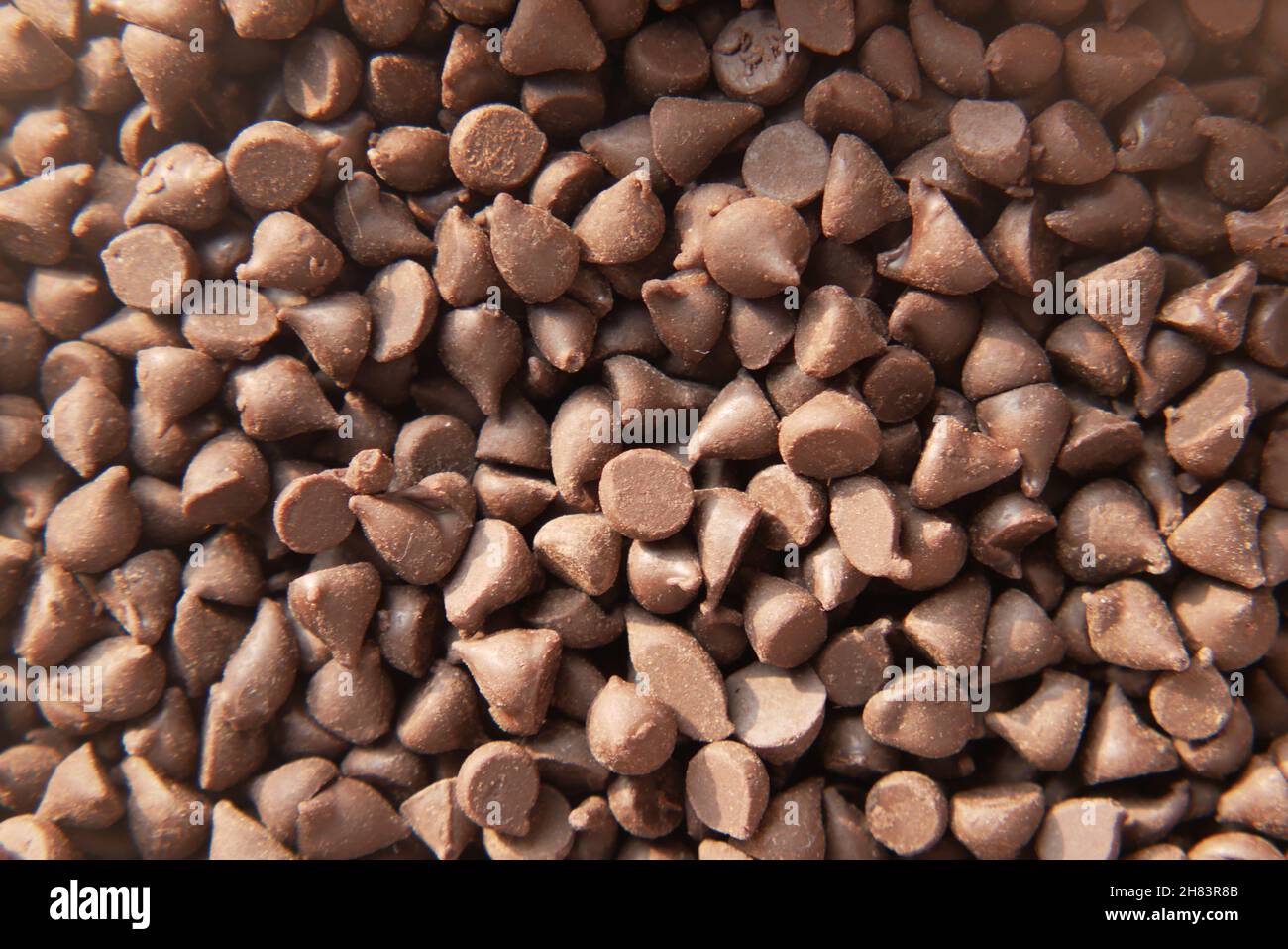 detail shot of Chocolate chips in a bowl  Stock Photo