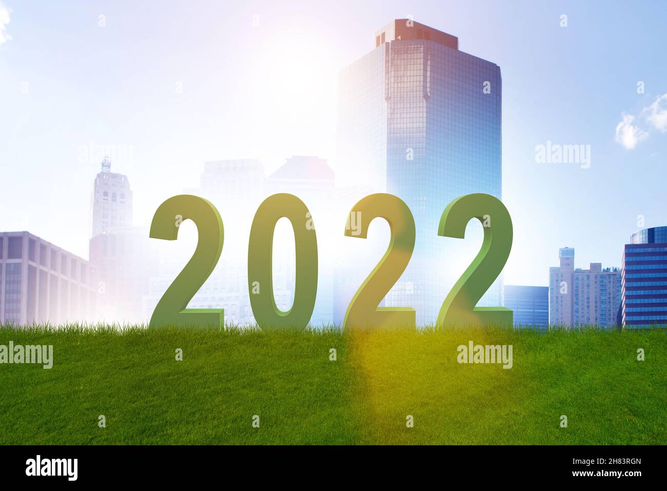 Concept of transitioning from the year 2021 to 2022 Stock Photo - Alamy