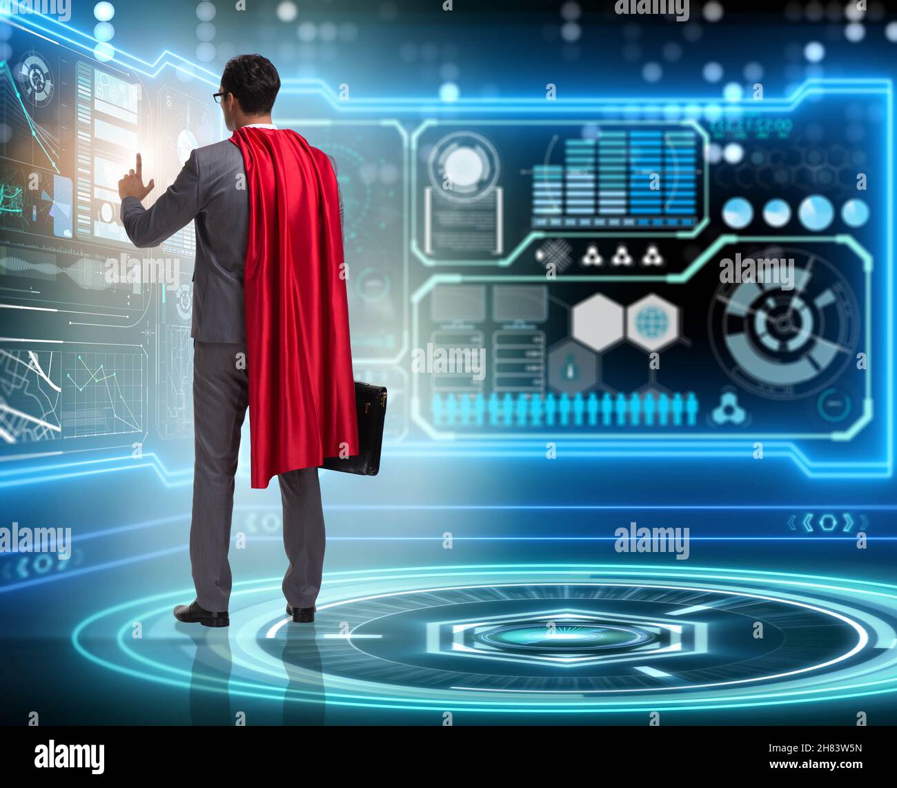 Superhero Risk Manager Superhero research concept hi-res stock photography and images - Alamy