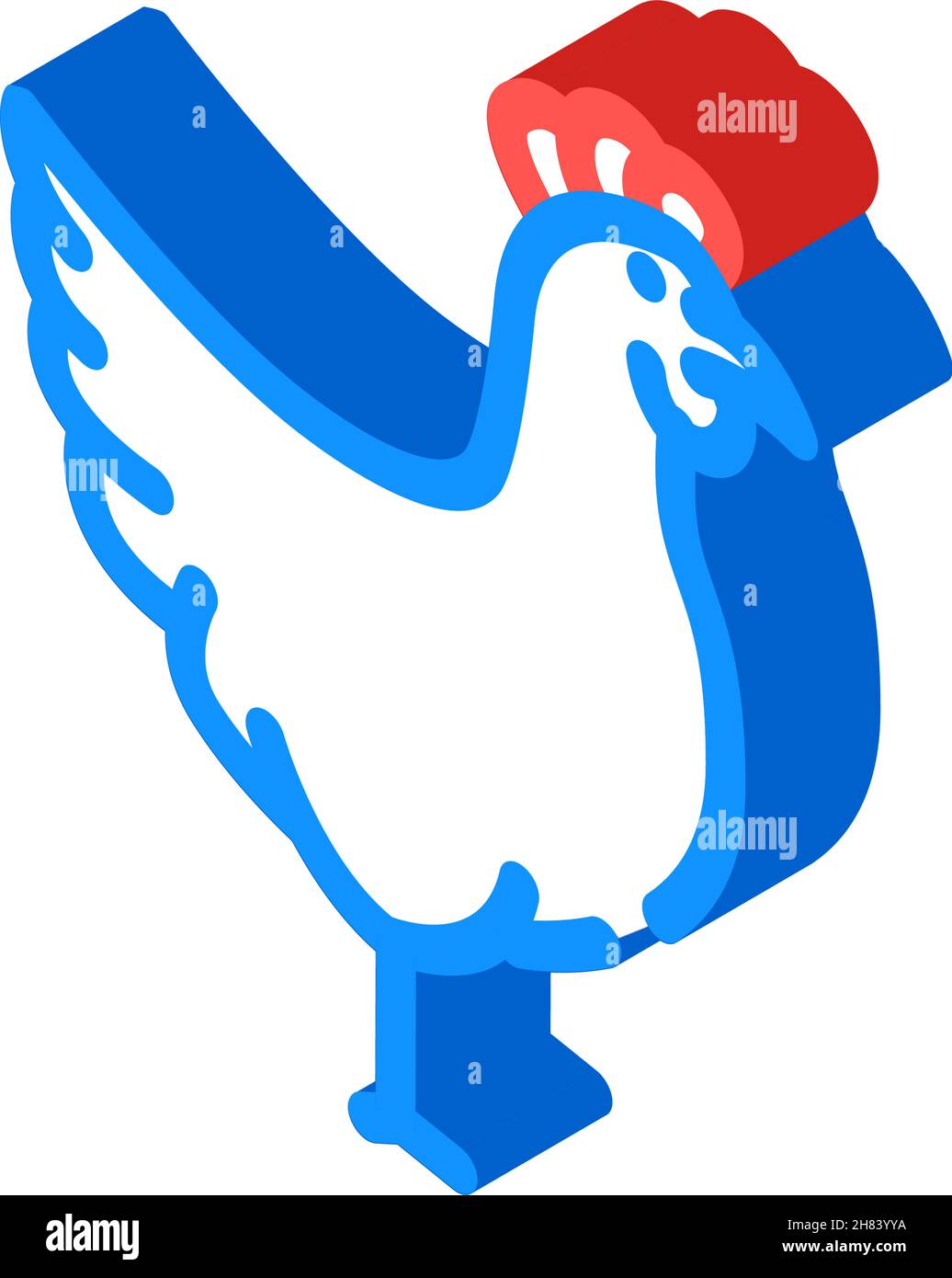chicken farm bird isometric icon vector illustration Stock Vector Image ...