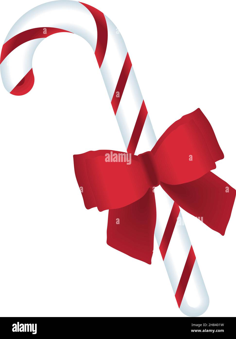 merry christmas cane with bow Stock Vector Image & Art - Alamy