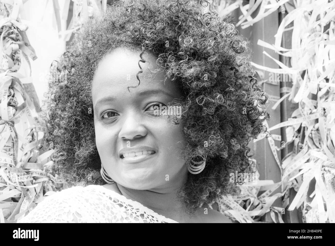 Black hair model Black and White Stock Photos & Images - Alamy