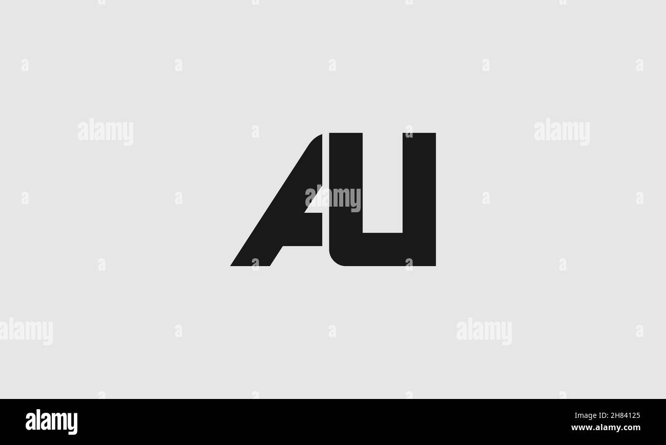 Letter AU original monogram/icon design Stock Vector