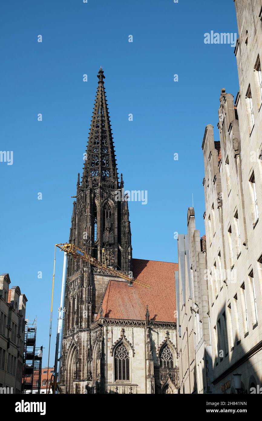 Vertical shot of St Lambert's Church in Munster, Germany Stock Photo