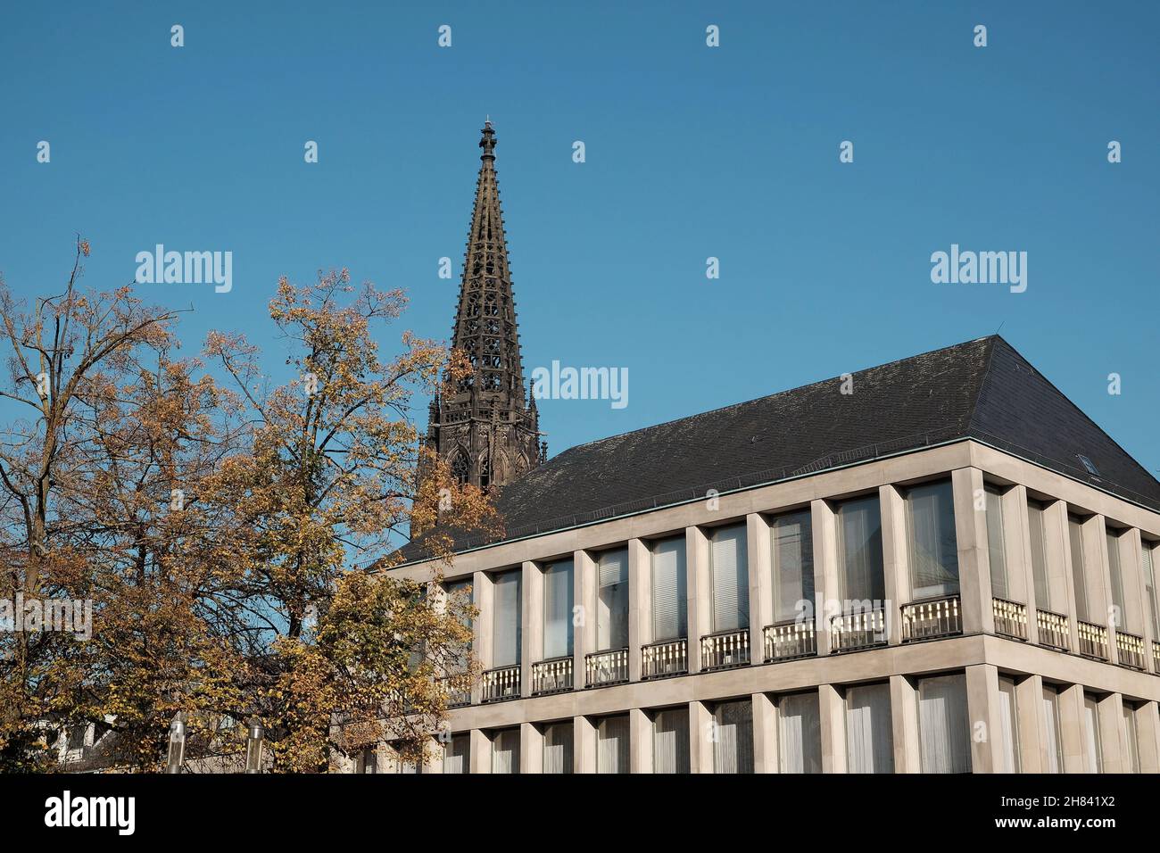 Scenic view of St Lambert's Church in Munster, Germany Stock Photo