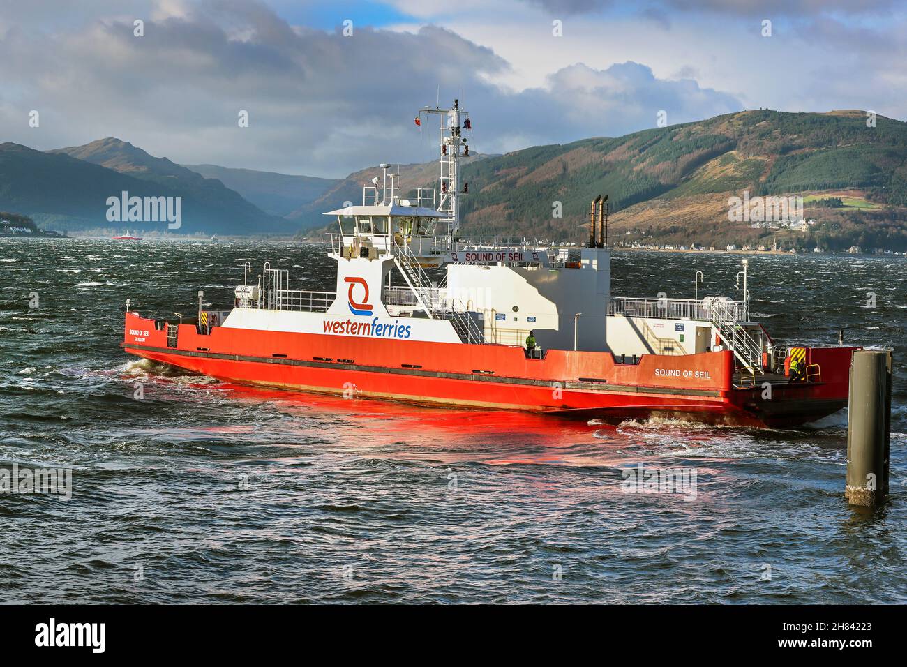 Western Ferries car ferry "Sound of Seil" travelling from Gourock to Dunoon on the Cowal