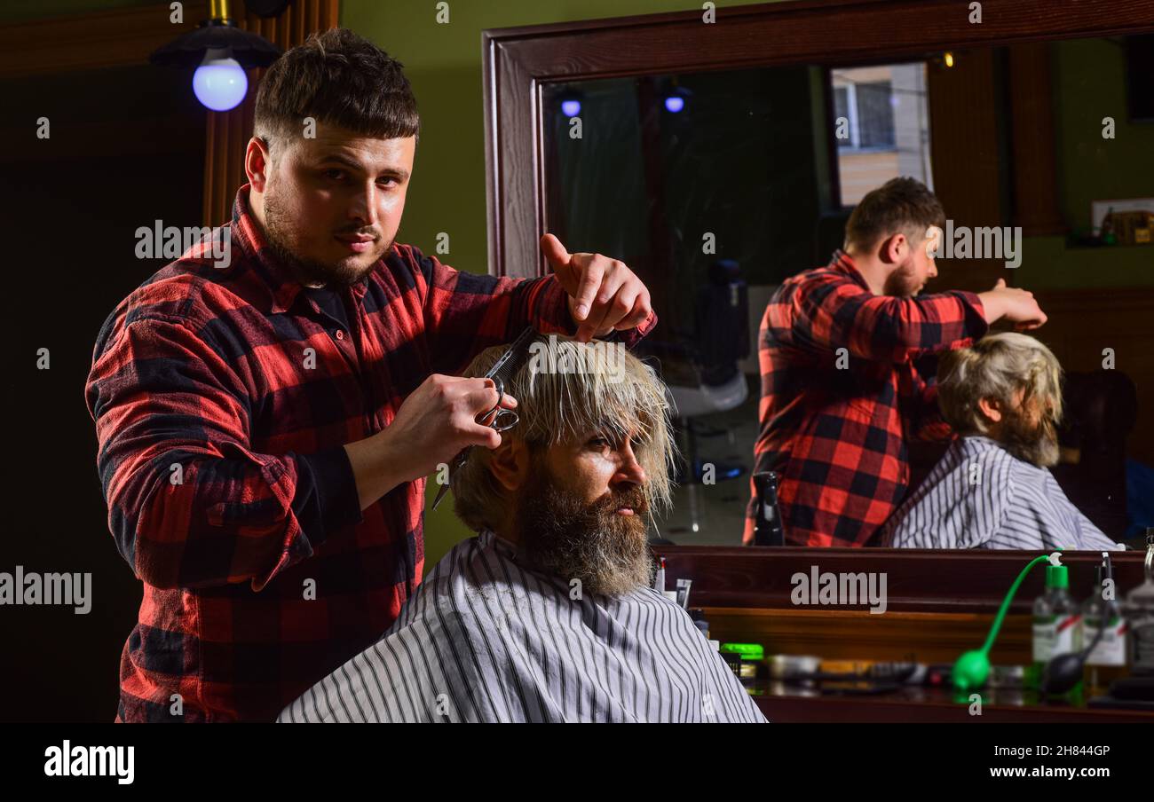 Guy with dyed hair. Short hair is not always less work than long hair