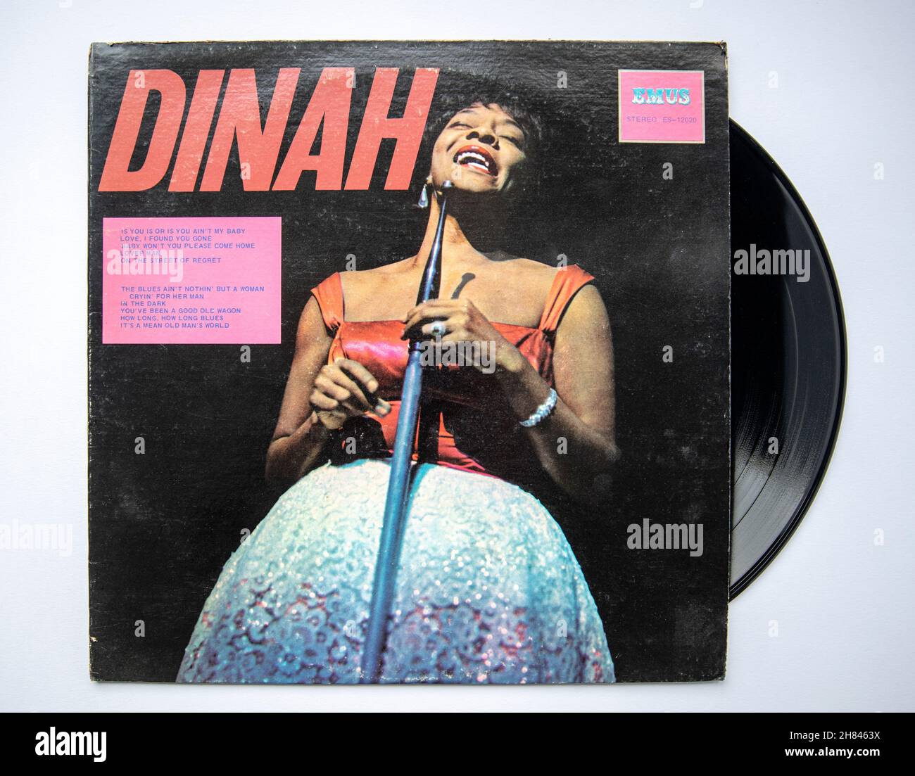 LP cover of the album Dinah '62 by American jazz singer Dinah Washington Stock Photo