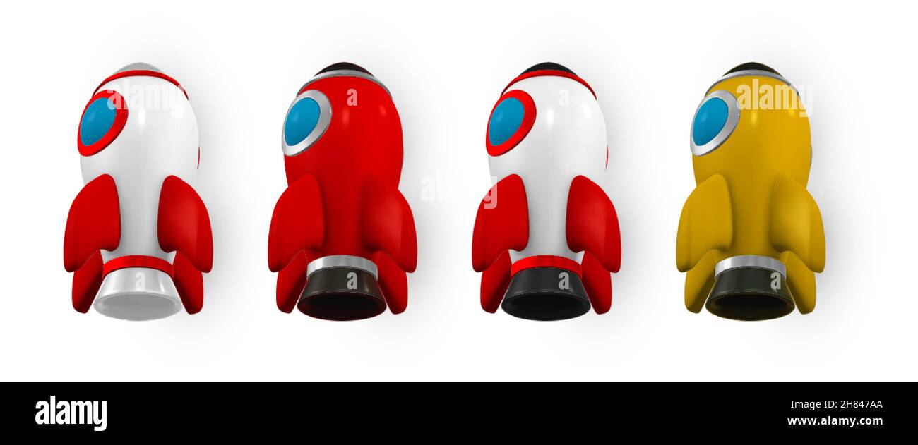 3d rocket spaceship render and draw by mesh. Realistic modern digital rocket. Vector illustration. Stock Vector
