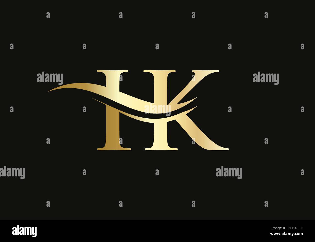 Modern IK Logo Design for business and company identity. Creative IK letter with luxury concept Stock Vector