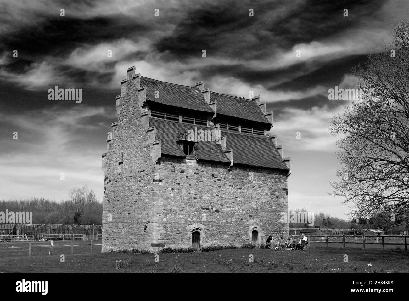 The Willington Dovecote and Stables, Willington village, Bedfordshire, England. Stock Photo