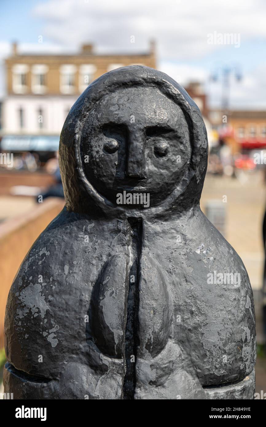 Parking bollards, St Neots, Cambridgeshire. Stock Photo