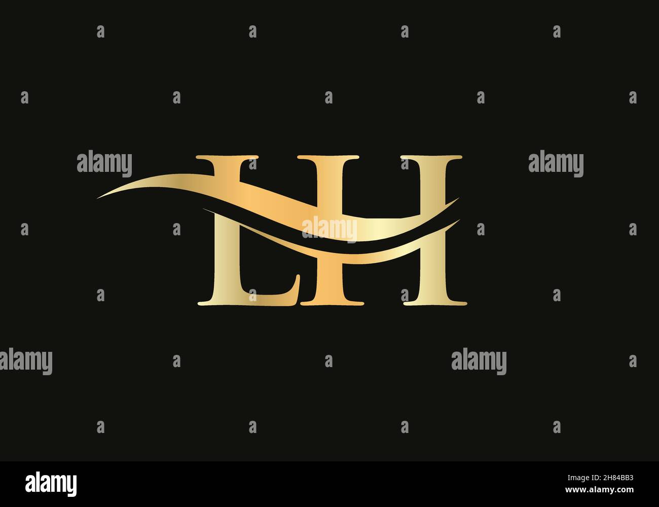 Letter lh logo hi-res stock photography and images - Alamy
