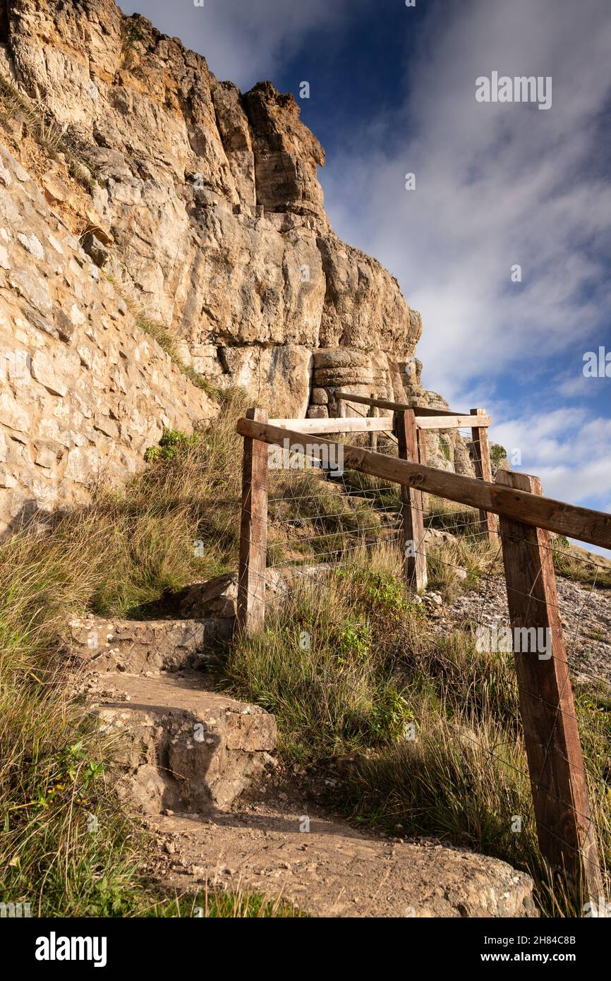 Great Orme limestone headland, Llandudno, North Wales coast Stock Photo