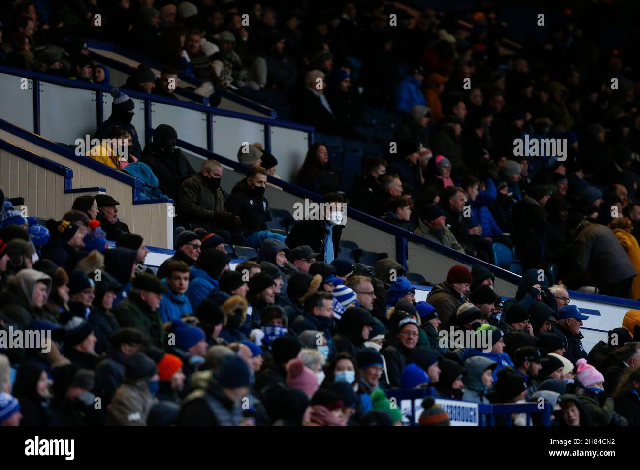 Sheffield Wednesday chairman Dejphon Chansiri watches the game from the stands Stock Photo
