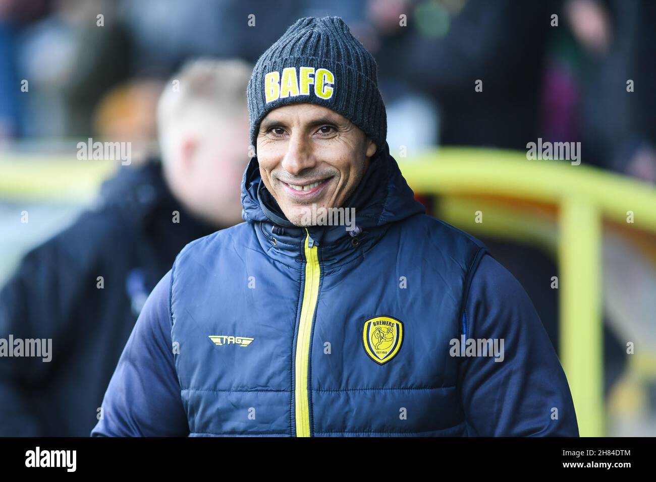 Burton Upon Trent, UK. 27th Nov, 2021. Assistant Manager of burton Albion  Dino Maamria before kick off in Burton upon Trent, United Kingdom on  11/27/2021. (Photo by Oli Adams/News Images/Sipa USA) Credit: