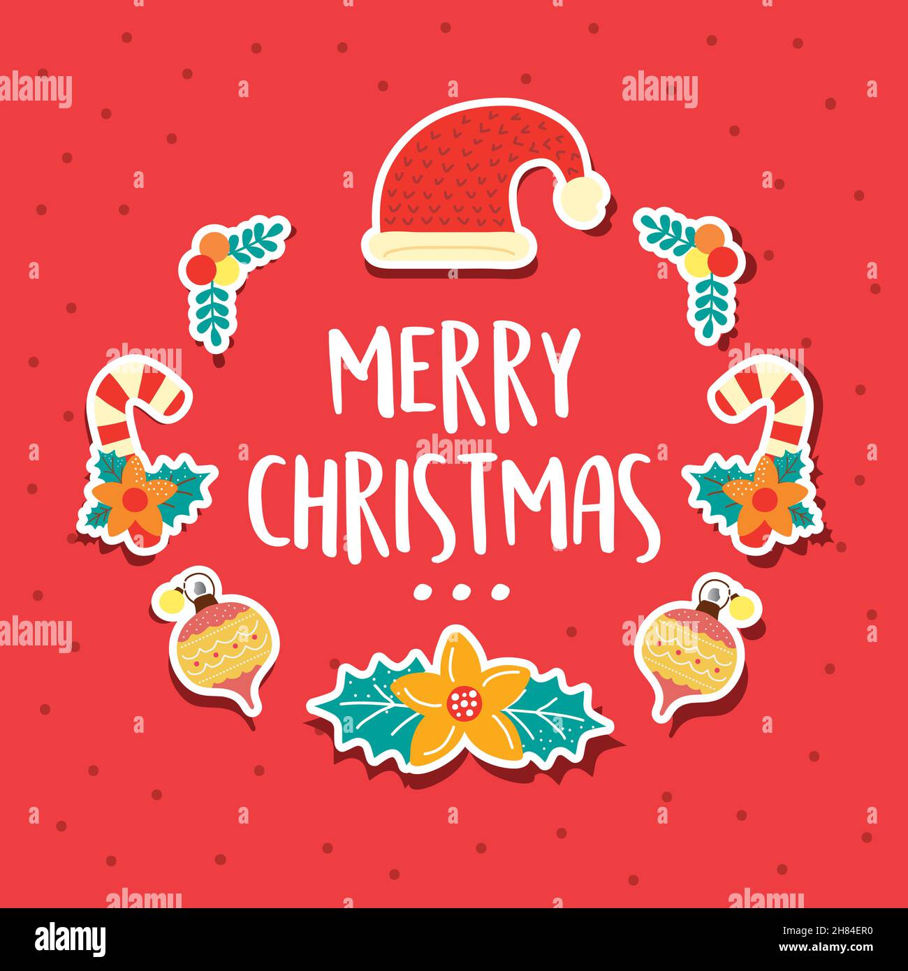 christmas decoration icons around frame Stock Vector Image & Art - Alamy