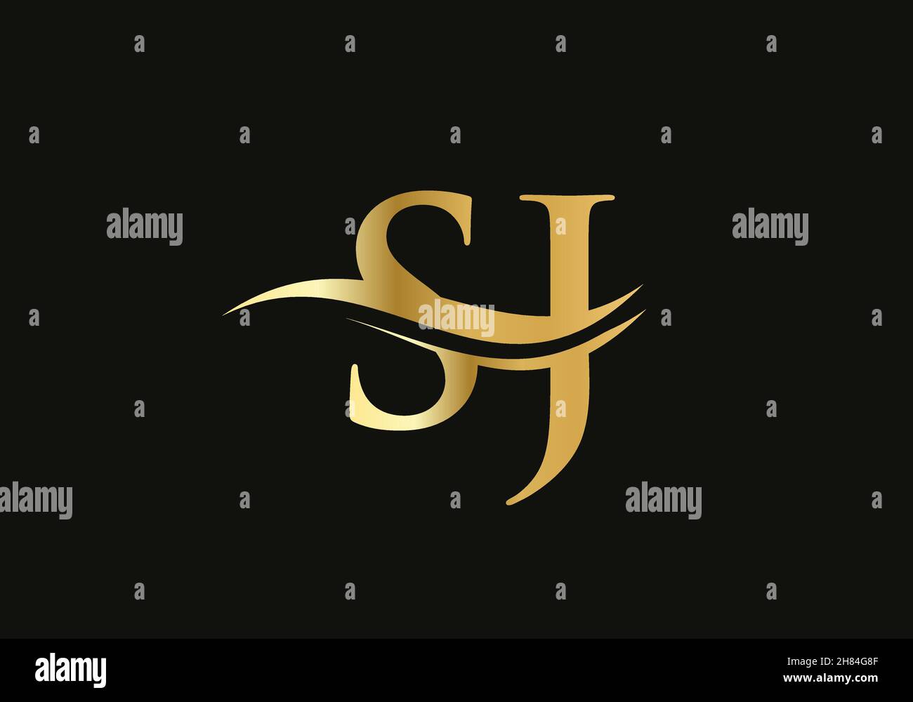 Letter SJ Logo Design for business and company identity. Creative SJ letter with luxury concept Stock Vector