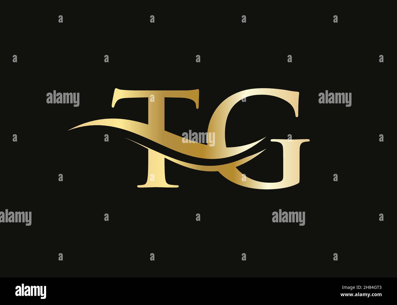 Initial linked letter TG logo design. Modern letter TG logo design ...