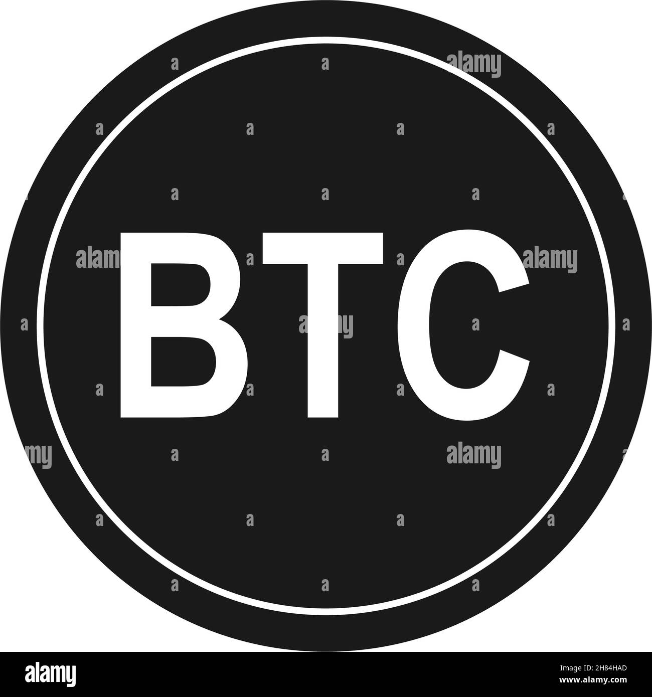 Bitcoin digital currency in silhouette vector icon Stock Vector
