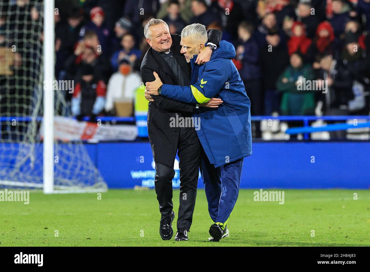 Chris Wilder Manager Of Middlesbrough And Leo Percovich Celebrate Middlesbrough S 1 2 Win Stock Photo Alamy