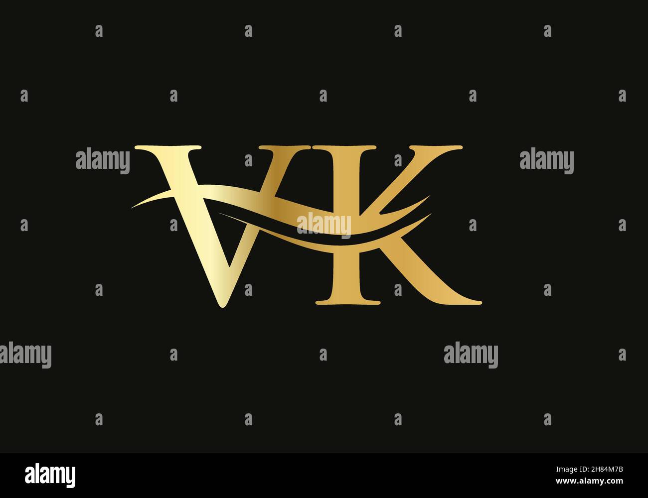 Modern VK Logo Design for business and company identity. Creative VK ...