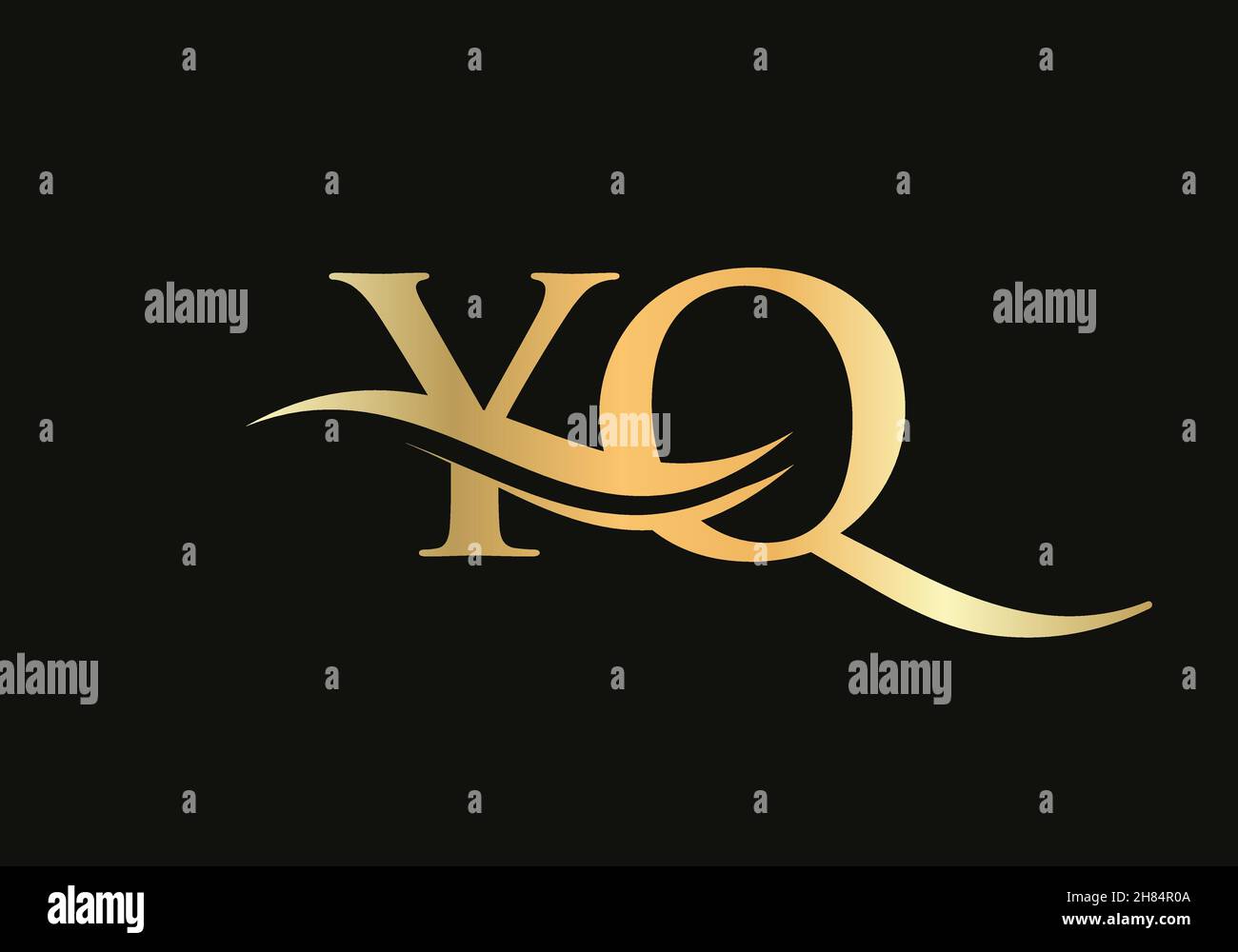 Initial Letter YQ Linked Logo for business and company identity. Modern ...