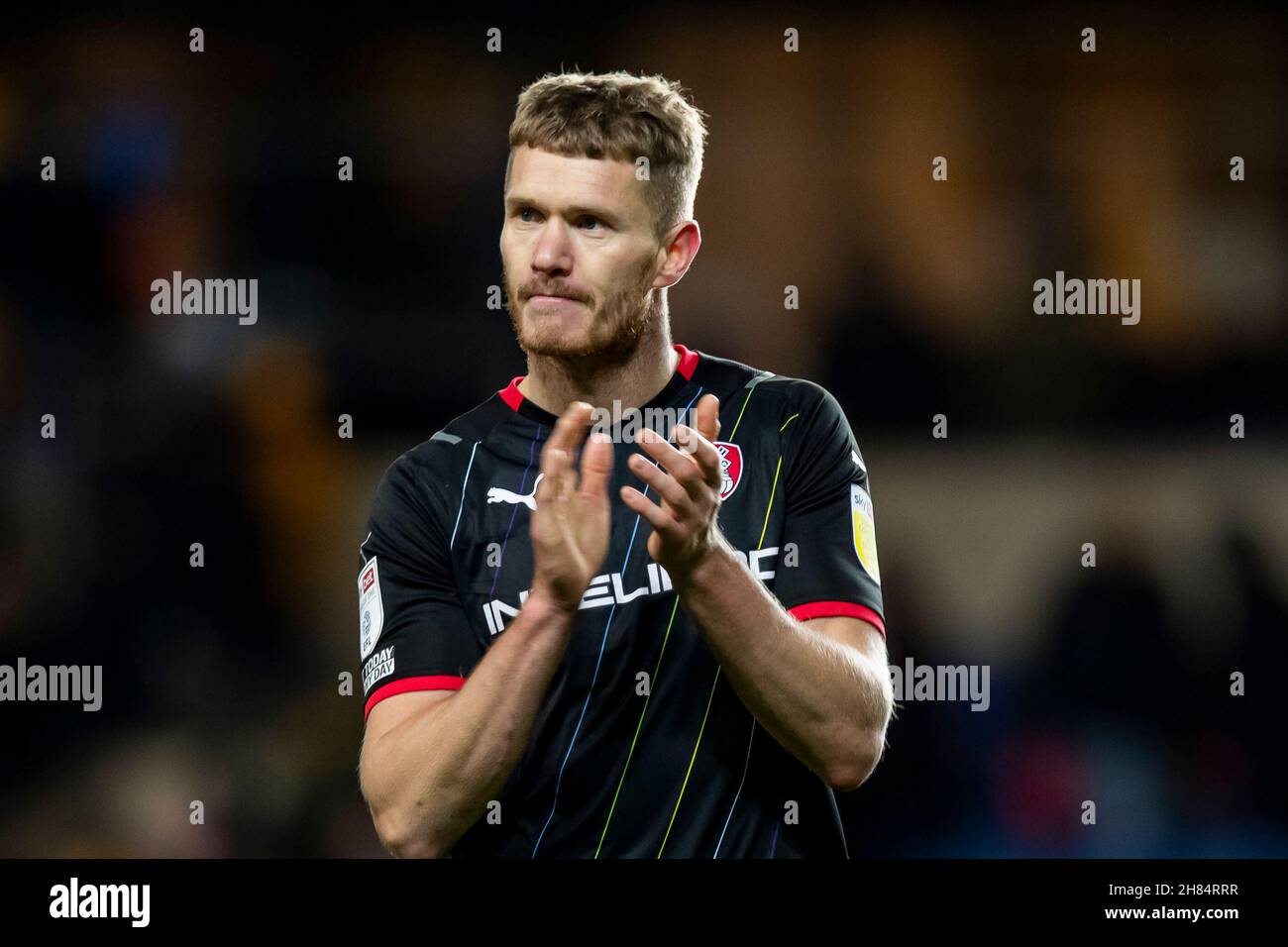 Rotherham United's Michael Smith applauds the fans after the final ...